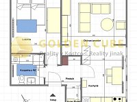 Prodej podkrovního bytu 1+1, 59m2, garáž, Slaný, Nosačická - 07-Plánek bytu.jpg