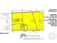 Lipno Lake Resort - přizemní apartmán 780 - Lipno nad Vltavou - půdorys bytu