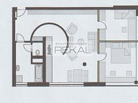 Byt Praha 8  Ďáblice s parkovacím stáním v podzemních garážích - Varianta dispozice 2+1 .jpg