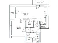 Pronájem Bytu 2+KK plus Balkon a Lodžie,  Praha 5 - plán .jpg