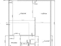 Pronájem bytu 1+kk/L, 48m2, Praha 3 - Žižkov, po rekonstrukci, sklepní kóje - Půdorys