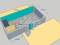 Prodej modulového domu 6 x 3,5 m, 21 m2, Karlovy Vary, obec Hájek  - Půdorys