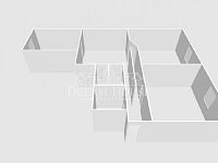 Pronájem kancelářských prostor, 107m2, Praha 3 - Žižkov, nezařízené, 3 místnosti, soc. zázemí - Půdorys
