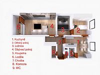 Pronájem bytu 3+1, 65m2, ul. Kmochova, Ústí nad Labem - půdorys 1-1(1).jpg