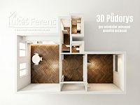 Pronájem bytu, 2+kk, 60 m², Lotyšská, Praha - Bubeneč - Půdorys 3D.jpg