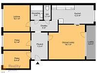 Prodej prostorného bytu 4+1 s výhledem na Pálavu, 78 m2, lodžie, ul. Oblá, Brno - Nový Lískovec - Půdorys_Oblá.jpg