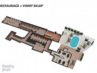 Prodej Restaurace, komerční sklepení, zahrádka, 320 m2, Dolní Dunajovice - pudorys_restaurace