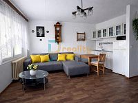 Slunný byt 2+kk s lodžií a sklepem v revitalizovaném domě – Brno, Starý Lískovec - 01_obyvak_kuchyne.jpg