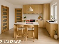 Prodej novostavby RD 4+kk v Podolí I. - vizualizace - kuchyňský kout