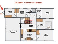 Pronájem rodinného domu 3+1 v Měšicích, městské části Tábora - Půdorys - RD Měšice.jpg