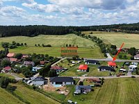 Prodej novostavby RD 4+kk v Podolí I. - letecký snímek