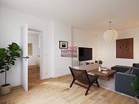 Prodej bytu 3+1 v Neplachově - vizualizace - obývací pokoj