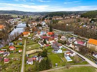 Prodej chalupy v Kolodějích nad Lužnicí - letecký snímek