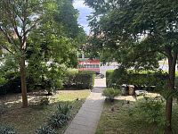 Pronájem bytu 2+1 83,3 m2, Praha, Vinohrady - výhled z okna