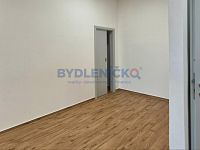 Pronájem bytu 2+kk po rekonstrukci, 64m2, nám. Přem. Ot. II., České Budějovice - Pronájem podkrovního bytu 2+kk, 64m2, v hist. domě v centru Českých Budějovic, nám. Přem. Ot. II. - obývák, šatna