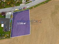 Prodej stavebního pozemku 1150 m2, Borek u Č. Budějovic - Prodej stavebního pozemku 1150 m2, Borek u Č. Budějovic