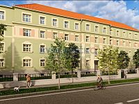 Prodej projektu Art Deco Living se stavebním povolením na rekonstrukci 40 BJ, Pražská ulice, Písek - Prodej projektu se stavebním povolením na rekonstrukci 40 bytových jednotek, Pražská ulice, Písek - vizualizace, pohled z ul.…
