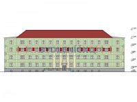 Prodej projektu Art Deco Living se stavebním povolením na rekonstrukci 40 BJ, Pražská ulice, Písek - Prodej projektu se stavebním povolením na rekonstrukci 40 bytových jednotek, Pražská ulice, Písek - výška budovy