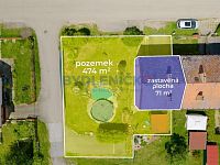 Prodej řadového rodinného domu, 71 m2, se zahradou 474 m2, Kájov, okr. Český Krumlov - Prodej řadového rodinného domu, 71 m2, se zahradou 474 m2, Kájov, okr. Český Krumlov