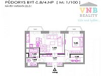 Pronájem pěkného bytu 2+kk, kpt. Nálepky, Olomouc - půdorys kpt. Nálepky.jpg