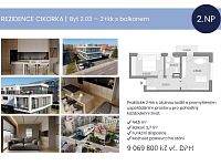 Prodej bytu 2+kk s balkonem – Rezidence Cikorka, Praha – Modřany - Foto 2