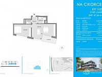 Prodej bytu 2+kk s lodžií – Rezidence Cikorka, Praha – Modřany - Foto 2