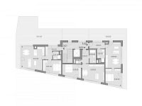 Prodej bytu 2+kk  – Rezidence Cikorka, Praha – Modřany - Půdorys