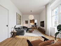 Byt 3+1  93m2 s dvěma balkony a unikátním 60m² prostorem navíc .