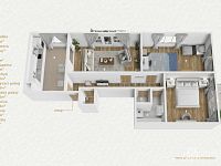 Byt 3+1 s dvěma balkony a unikátním 60m² prostorem navíc . - Foto 2