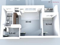 Prodej bytu 2+kk, 43,3 m2, lodžie, sklep, Zvěřinova, Brno – Černovice - pàdorys 1.jpg