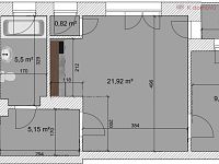 Prodej bytu 2+kk, 43,3 m2, lodžie, sklep, Zvěřinova, Brno – Černovice - plánek 2.jpg
