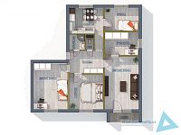 Prostorný byt 5+1 o výměře 90 m² se zasklenou lodžií – Nová Paka. - 5_1_Nova_Paka_02_Ortopp.jpg