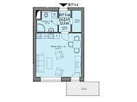 Pronájem cihlového bytu 1+kk s balkonem v Brně - Kamechách - Foto 5