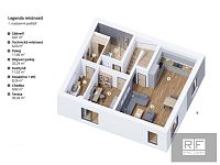 Porodej rodinných domů 155 m2, pozemek 623 m2 - obedovice-3D-pudorys-1NP.jpg
