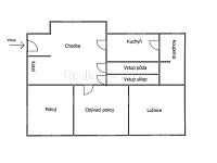 Rodinný dům 3+1 se zahradou, uzavřeným dvorem – Bednáreček - 2D půdorys.jpg