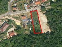 Prodej stavebního pozemku - 1050 m², obec Úholičky - Pozemek 1 hranice.jpg