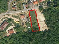 Prodej stavebního pozemku - 1050 m², obec Úholičky - Pozemek 1 hranice.jpg