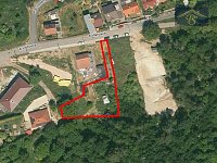 Prodej stavebního pozemku - 1070 m², obec Úholičky - Pozemek 2 hranice.jpg
