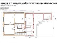 Rodinný dům se dvěma bytovými jednotkami (3+kk a 3+1), Pardubice - Studánka - 1NP.jpeg