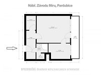 Pronájem bytu 1+1, lodžie, komora, sklep - pudorys.jpg