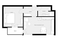 Pronájem 2+kk – Ve Stromovce, Hradec Králové - Project 1 - 1st Floor (2).jpg