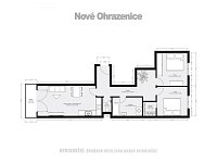 Pronájem nadstandardního bytu 3+kk s balkonem a krytým parkováním – Pardubice, Ohrazenice - pudorys.jpg