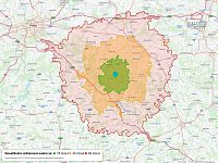 STARÉ NESPEŘICE, STAVEBNÍ POZEMEK 1790 m² S KARAVANEM - Dosažitelná vzdálenost: auto