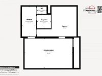 KRALUPY NAD VLTAVOU, BYT 1+1 S LODŽIÍ, 40 m² - Půdorys.jpg