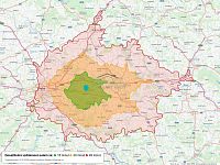 Pronájem 1kk/balkon, parkovací stání, 46m2, Český Brod - Dosažitelná vzdálenost: auto