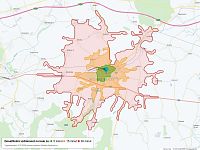 Pronájem 1kk/balkon, parkovací stání, 46m2, Český Brod - Dosažitelná vzdálenost: kolo