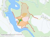 Prodej pozemku, projektu a stavebního povolení. - Dosažitelná vzdálenost: chůze