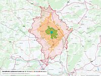 Skladové / výrobní prostory – Mikulov, 420 m² + manipulační plocha 500 m² - Dosažitelná vzdálenost: auto