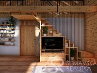 NOVOSTAVBA S GARÁŽÍ - VÝJIMEČNĚ PŘÍVĚTIVÉ MÍSTO NA ÚBOČÍ JAVORNÍKU–ROHANOV, CENTRÁLNÍ ŠUMAVA - Roubenka - OBÝVACÍ P.(5)v.2.jpg