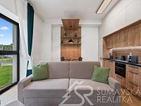 KOMFORTNĚ PLNĚ ZAŘÍZENÝ PROSVĚTLENÝ BYT V NOVÉM DOMĚ – JAVORNÁ – CHKO ŠUMAVA - obývací pokoj 3.jpg